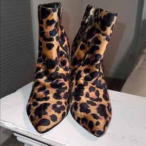 Leopard Print Ankle Boots